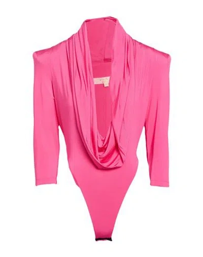 Babylon Woman Bodysuit Fuchsia Size 10 Viscose, Elastane In Pink
