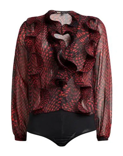 Babylon Woman Bodysuit Red Size 6 Polyester In Multi