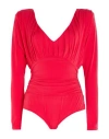 Babylon Woman Bodysuit Red Size 6 Polyester, Elastane