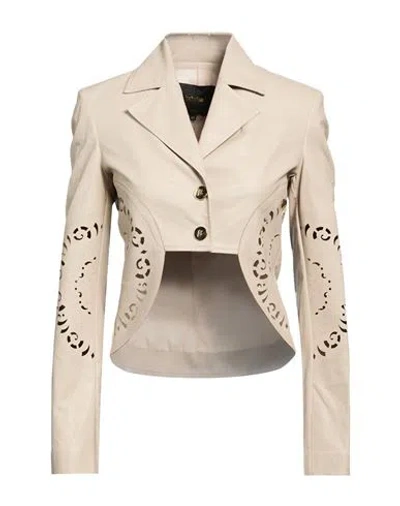 Babylon Woman Jacket Beige Size 4 Polyurethane, Viscose In Brown