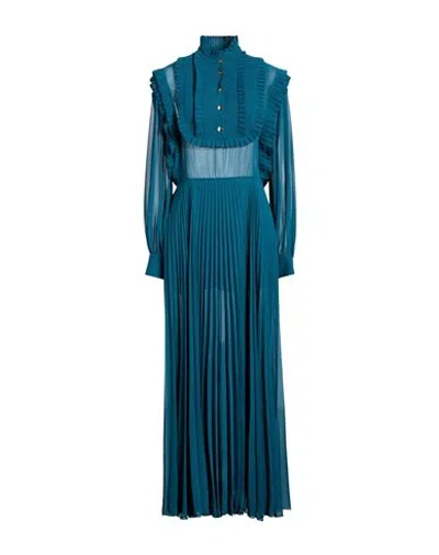 Babylon Woman Maxi Dress Deep Teal Size 8 Polyester In Blue