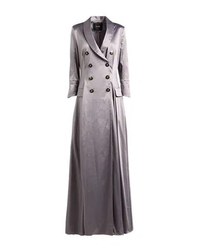 Babylon Woman Maxi Dress Grey Size 4 Polyester, Cotton, Elastane In Gray