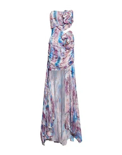 Babylon Woman Maxi Dress Lilac Size 4 Polyester In Multi