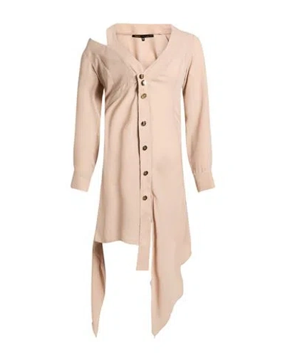 Babylon Woman Midi Dress Beige Size 8 Polyester