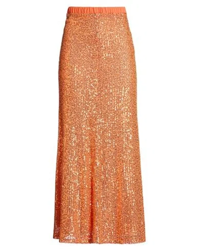 Babylon Woman Midi Skirt Orange Size 6 Polyester, Elastane