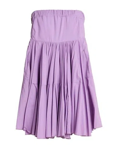 Babylon Woman Mini Dress Mauve Size 10 Cotton In Purple