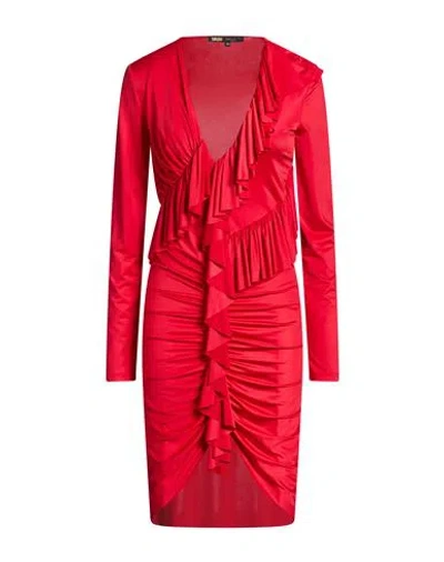 Babylon Woman Mini Dress Tomato Red Size 4 Polyamide, Elastane