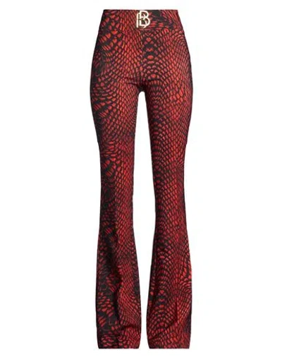 Babylon Woman Pants Red Size 6 Polyester, Elastane In Burgundy