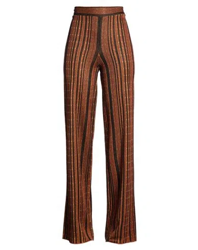 Babylon Woman Pants Rust Size 8 Acetate, Metallic Polyester, Polyamide In Multi