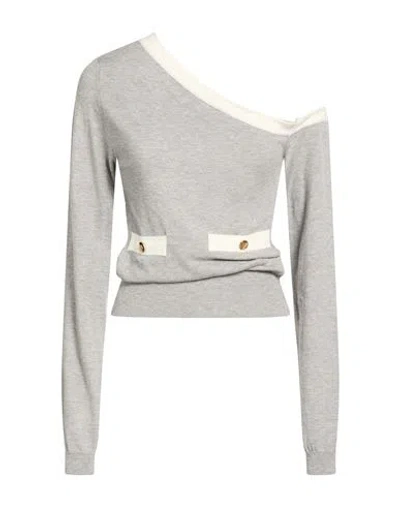 Babylon Woman Sweater Grey Size 3 Viscose, Polyester In Gray
