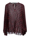 Babylon Woman Blouse Brick Red Size 8 Polyester In Red