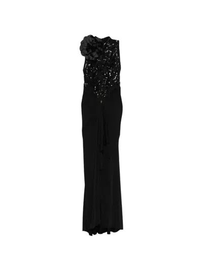 Babylone Paris Babylon Flower-detail Asymmetric Dress