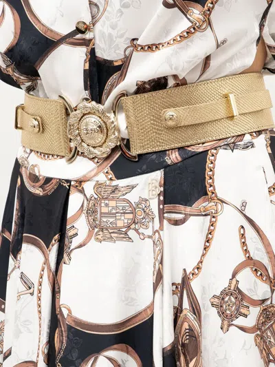 Babylone Paris Embossed Buckle Belt