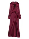Babylone Paris Knotted Pocket Dress In Red