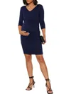 Babymoon By Tart Collections Darianna Womens Maternity Mini Bodycon Dress In Blue