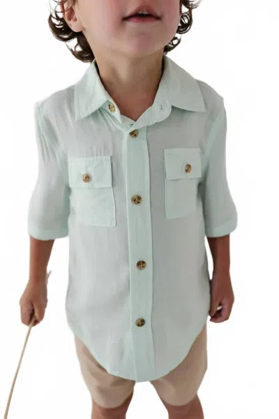 Babysprouts Kids' Boy's Utility Shirt In Sky Blue