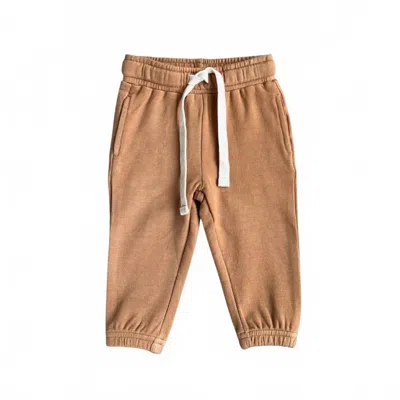 Babysprouts Kids' Boys' Elastic Waistband Joggers In Toffee In Brown