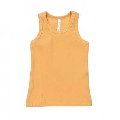 Babysprouts Kids' Girl's Ribbed Tank In Desert Mist In Brown