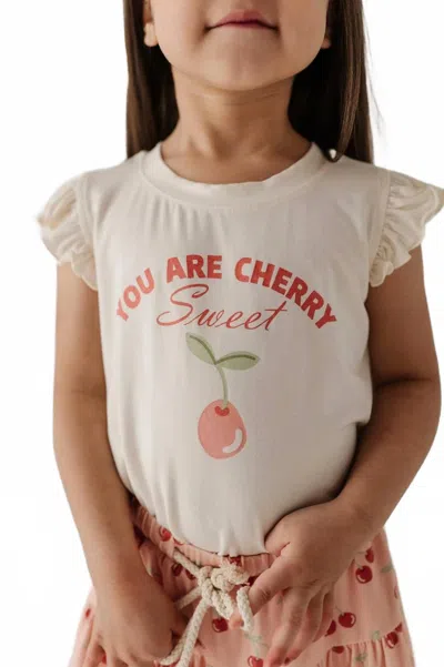 Babysprouts Kids' Girl's Sleeveless Top In You Are Cherry Sweet In Neutral