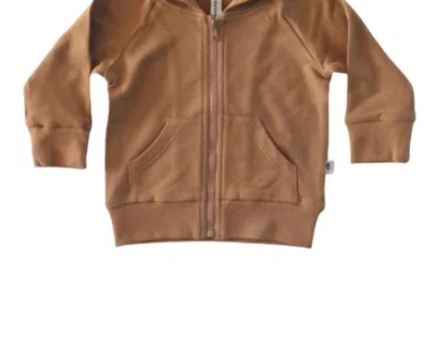 Babysprouts Kid's Butterscotch Zip Hoodie In Tan In Multi