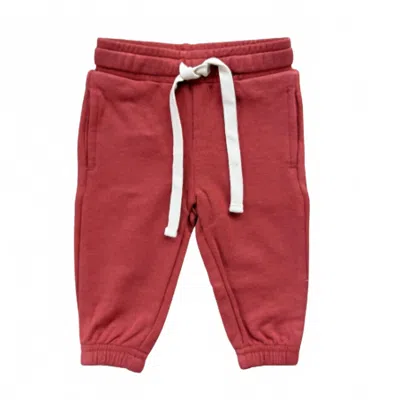 Babysprouts Kid's Drawstring Jogger In Berry Red In Multi