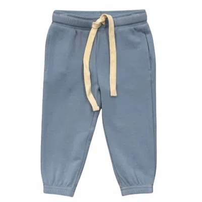 Babysprouts Kid's Drawstring Jogger In Dusty Blue In Multi