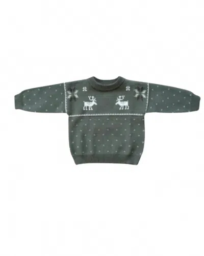 Babysprouts Kid's Knit Sweater In Moose In Green