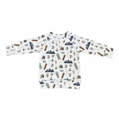 Babysprouts Kid's Raglan Sweatshirt In Winter Ski In Multi