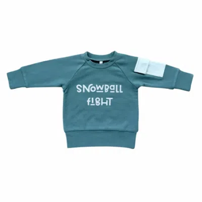 Babysprouts Kid's Snowball Fight Raglan Sweatshirt In Blue