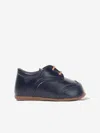 Babywalker Baby Boys Leather Lace Up Shoes In Blue