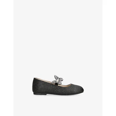 Babywalker Black Kids' Butterfly Sparkle Woven Pumps Eur 23 /6.5 Uk