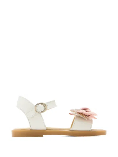 Babywalker Kids' Bow-embellishment Sandals In White
