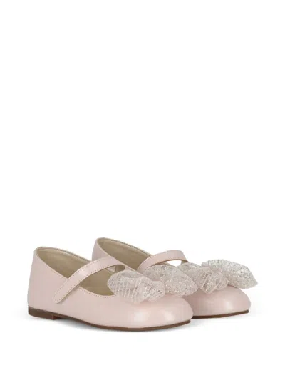 Babywalker Kids' Bow-detail Ballet Flats In Pink