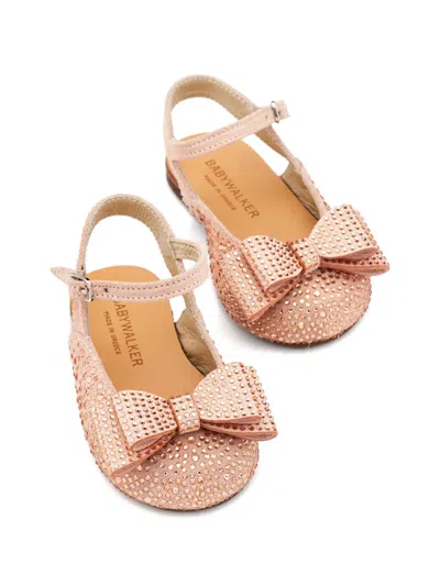 Babywalker Kids' Bow-embellished Sandals In Pink