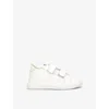 BABYWALKER BABYWALKER BOYS WHITE KIDS' DOUBLE-STRAP LEATHER LOW-TOP TRAINERS