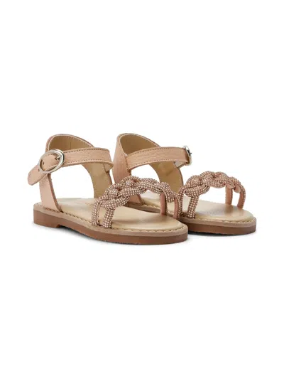 Babywalker Kids' Braided-strap Sandals In Neutrals
