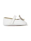 Babywalker Butterfly-embellished Ballerina Shoes In White