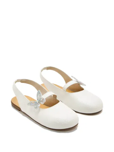 Babywalker Kids' Butterfly-embellished Sandals In White