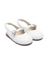 Babywalker Leather Ballerina Shoes In White