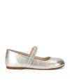 Babywalker Crystal-strap Ballet Flats In Gold