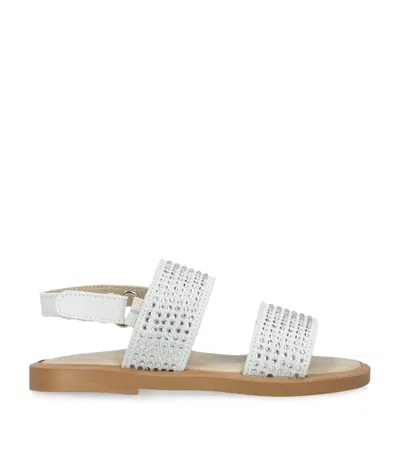Babywalker Kids'  Crystal-embellished Sandals In White