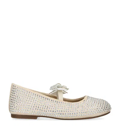 Babywalker Kids' Embellished Ballerina Flats In Beige