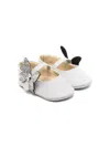 Babywalker Glitter-detail Ballerina Shoes In 银色