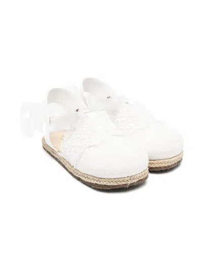 Babywalker Kids' Lace-detailed Espadrilles In White