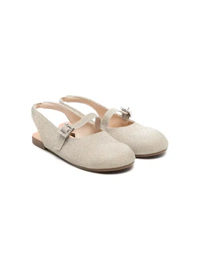 Babywalker Kids' Mary-jane Ballerina Shoes In Gold