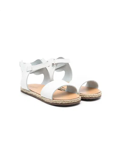 Babywalker Kids' Open-toe Touch-strap Sandalas In White