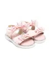 Babywalker Organza-bow Sandals In Pink
