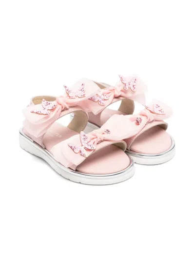 Babywalker Kids' Organza-bow Sandals In Pink