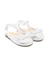 Babywalker Rhinestone-embellished Ballet Flats In Silver