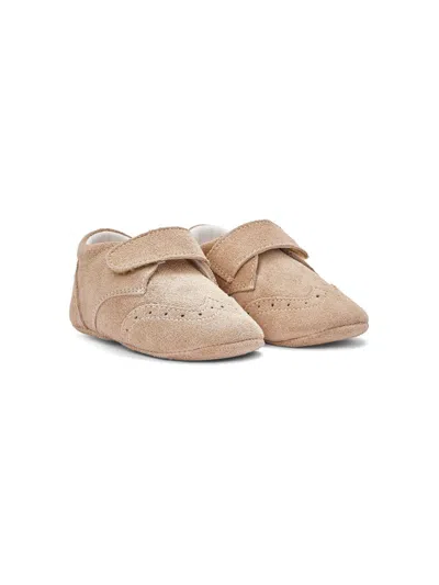 Babywalker Kids' Suede Brogues In Neutrals